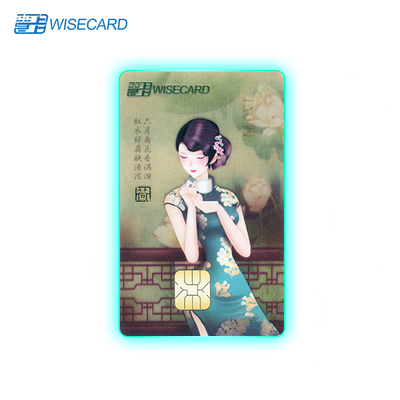 LED-beleuchtete Kredit- und Debitkarte mit 360°-Kantenleuchten