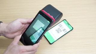 Demonstration des sicheren Zahlungsbetriebs des Wisecard T80N POS-Geräts